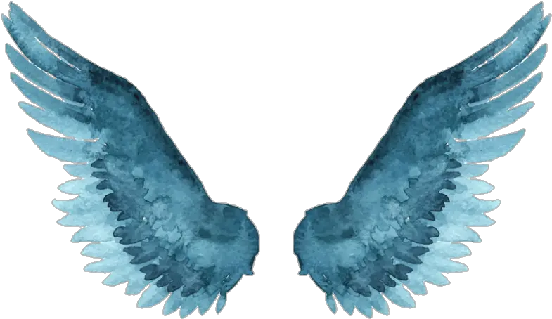 wings paint fly blue epic aesthetic ily cute Watercolor Angel Wings