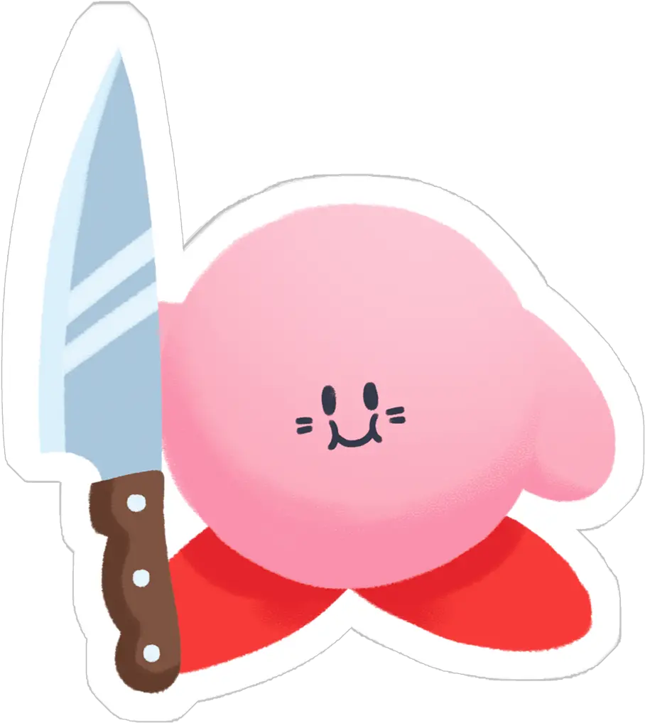 Transparent Kirby Kirby With A Knife Png