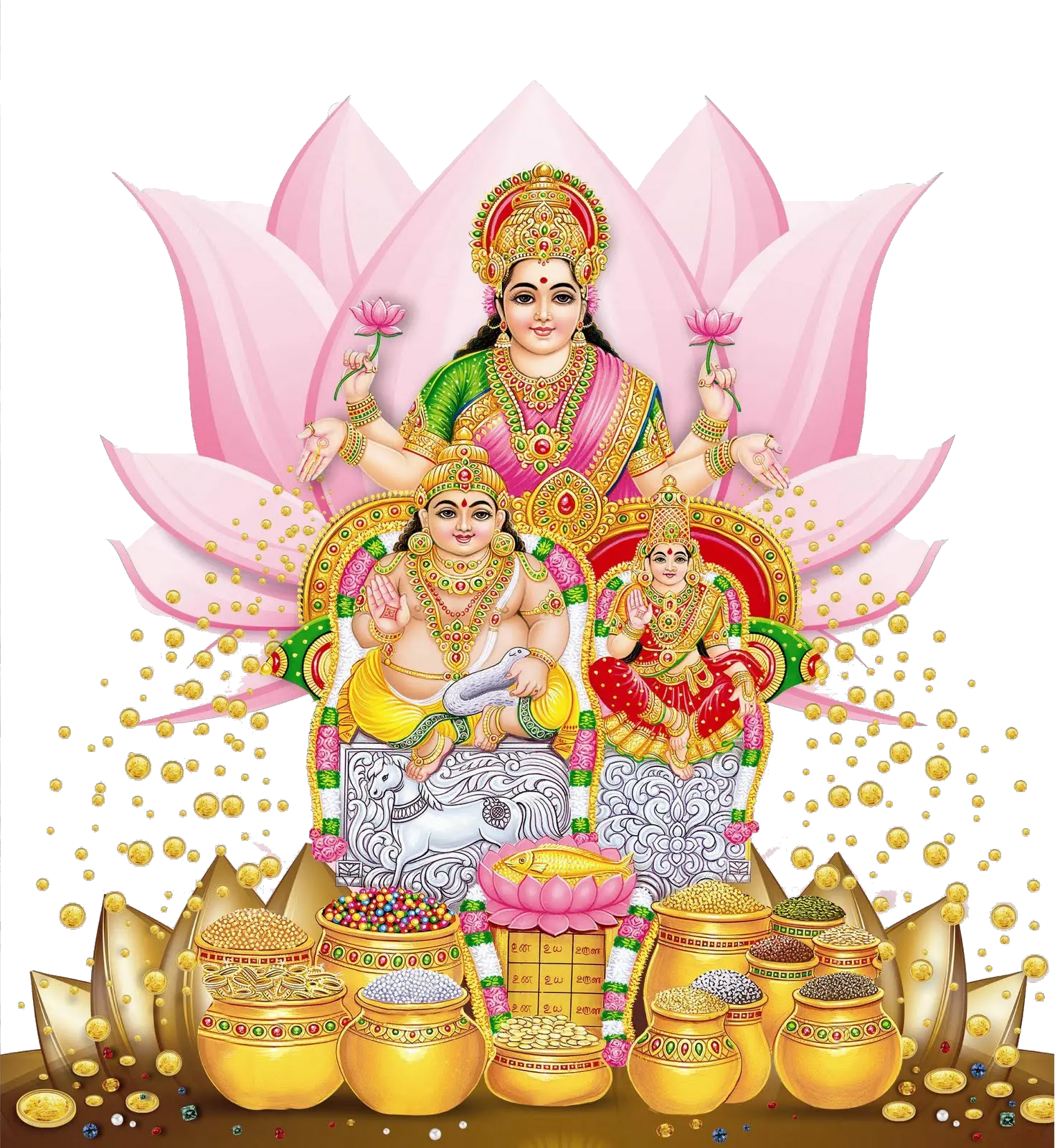 Maha Lakshmi Puja Png Transparent Image Lakshmi Kubera Images Hd