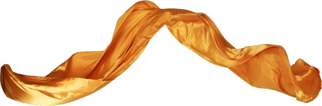 Gold Scarf Png Silk Scarf In Wind