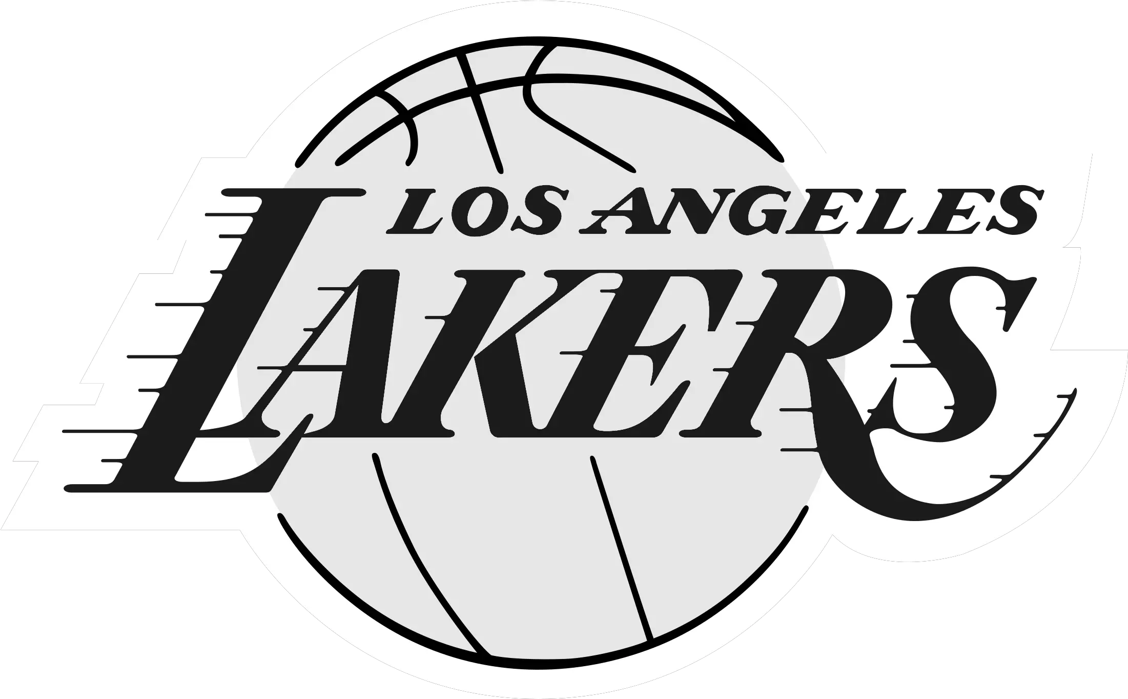 Los Angeles Lakers Logo Black And White Black And White Lakers Logo Png