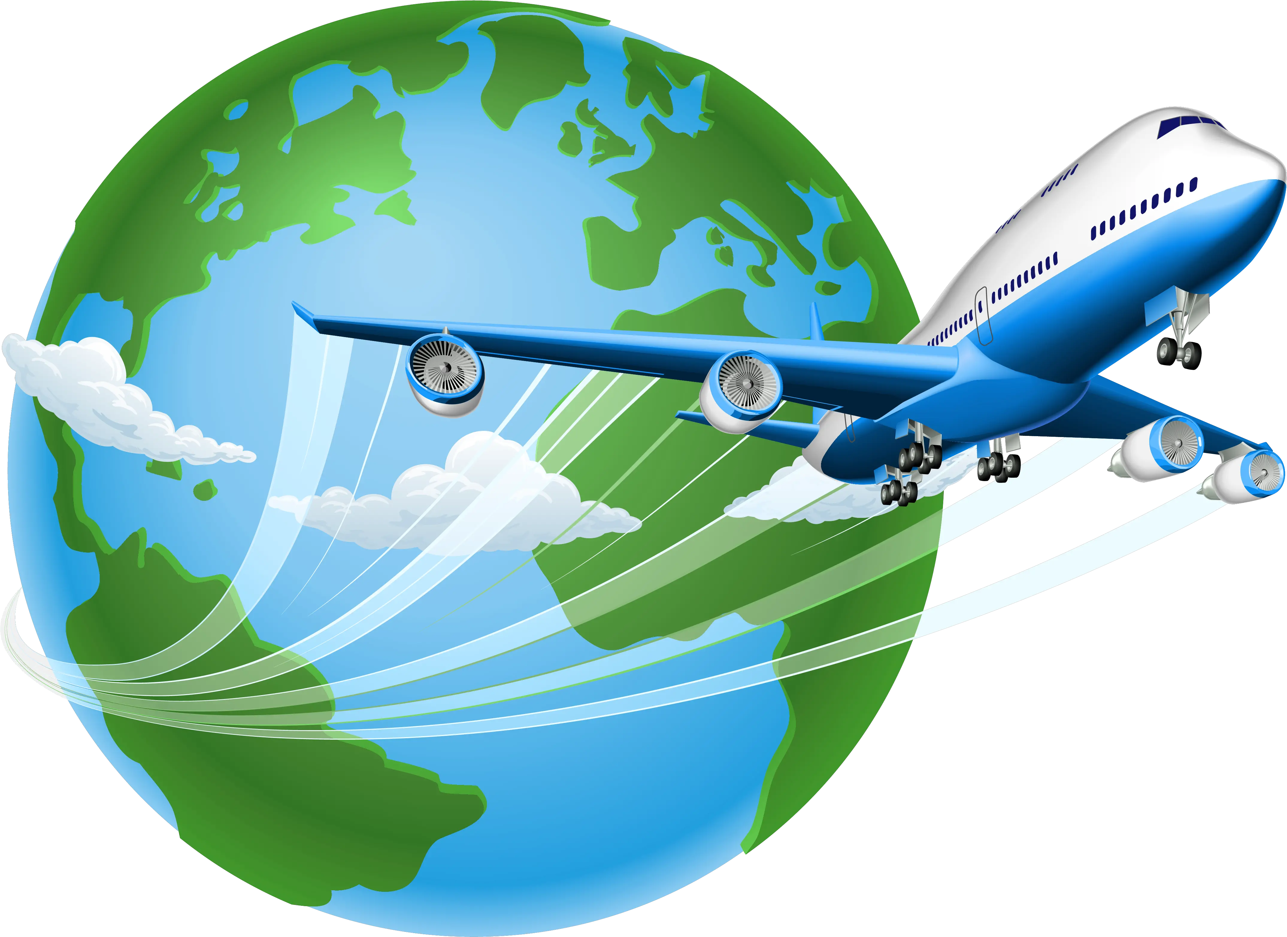 Flight Package Tour Airplane Travel Airline Traveling Clipart