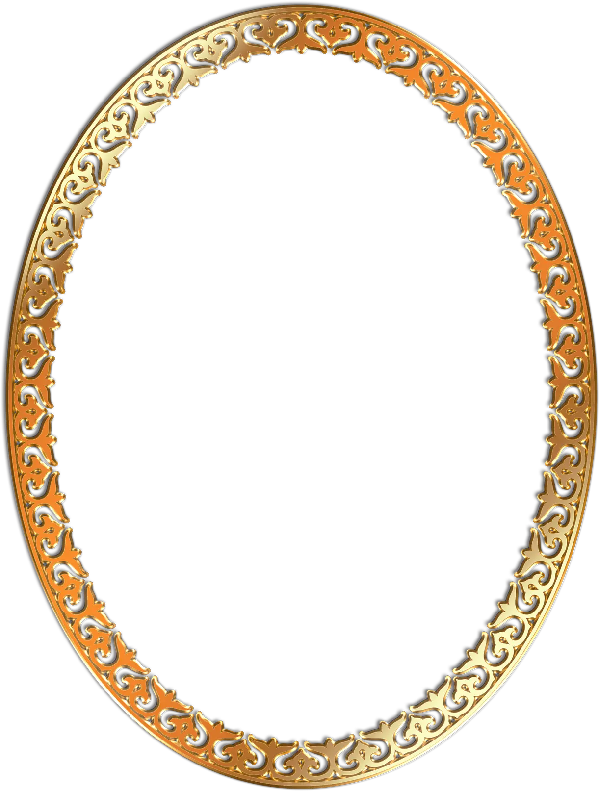 Transparent Round Frame Clipart Golden Oval Frame Png