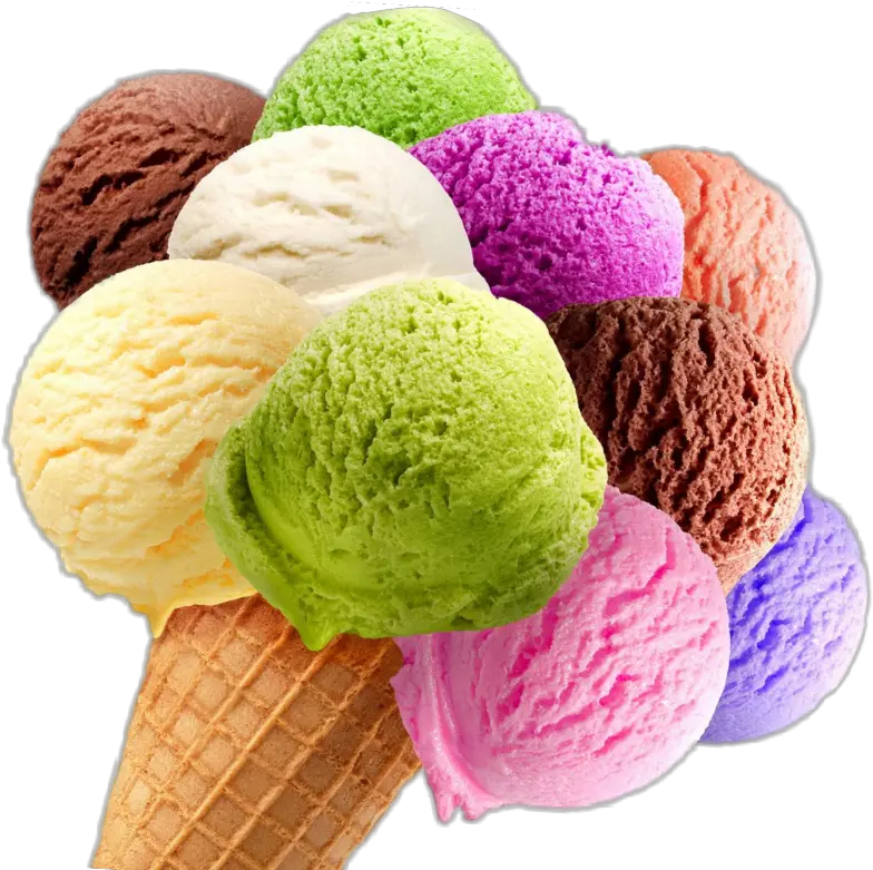 icecream scoop rainbow Colourful Ice Cream Scoops Png