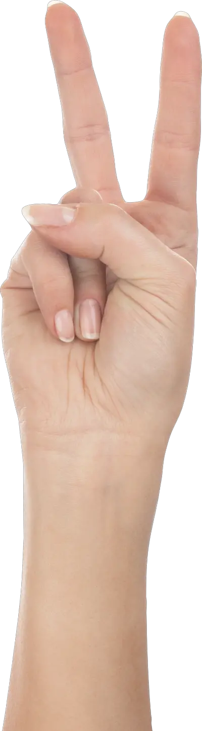 Hand Two Fingers Png
