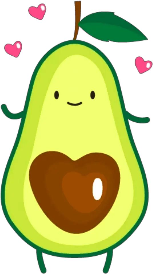Ftestickers Clipart Avocado Cute Avocado Clipart