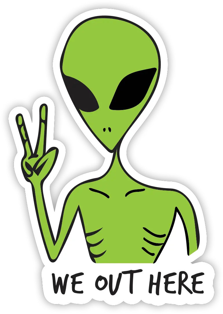 Transparent Alien Stickers