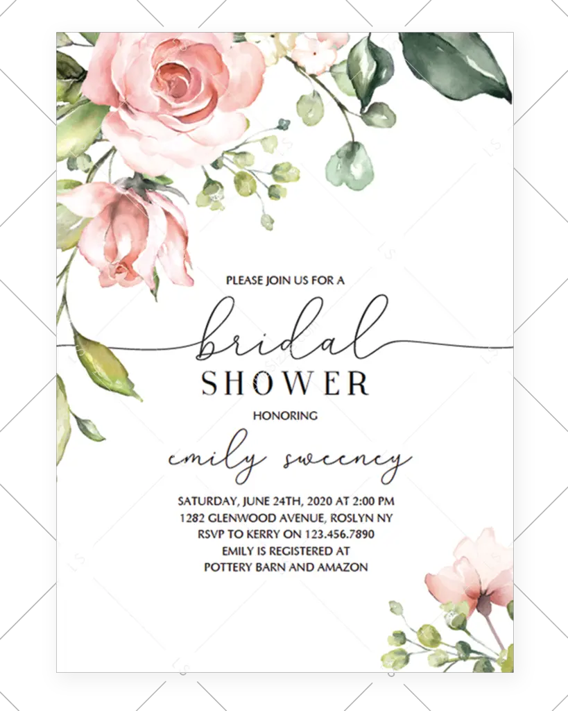 Free Floral Baby Shower Invitation Template