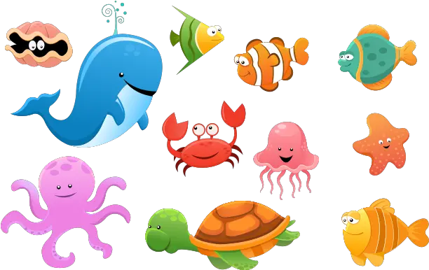 Png Ocean Animals Transparent Ocean Animals Images Sea Animals Transparent Background