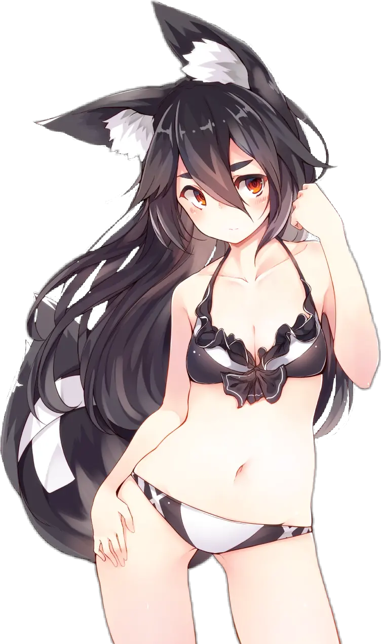 animegirl anime kawaii neko cat kitsune kitsunegirl Cute Kitsune Anime Girl