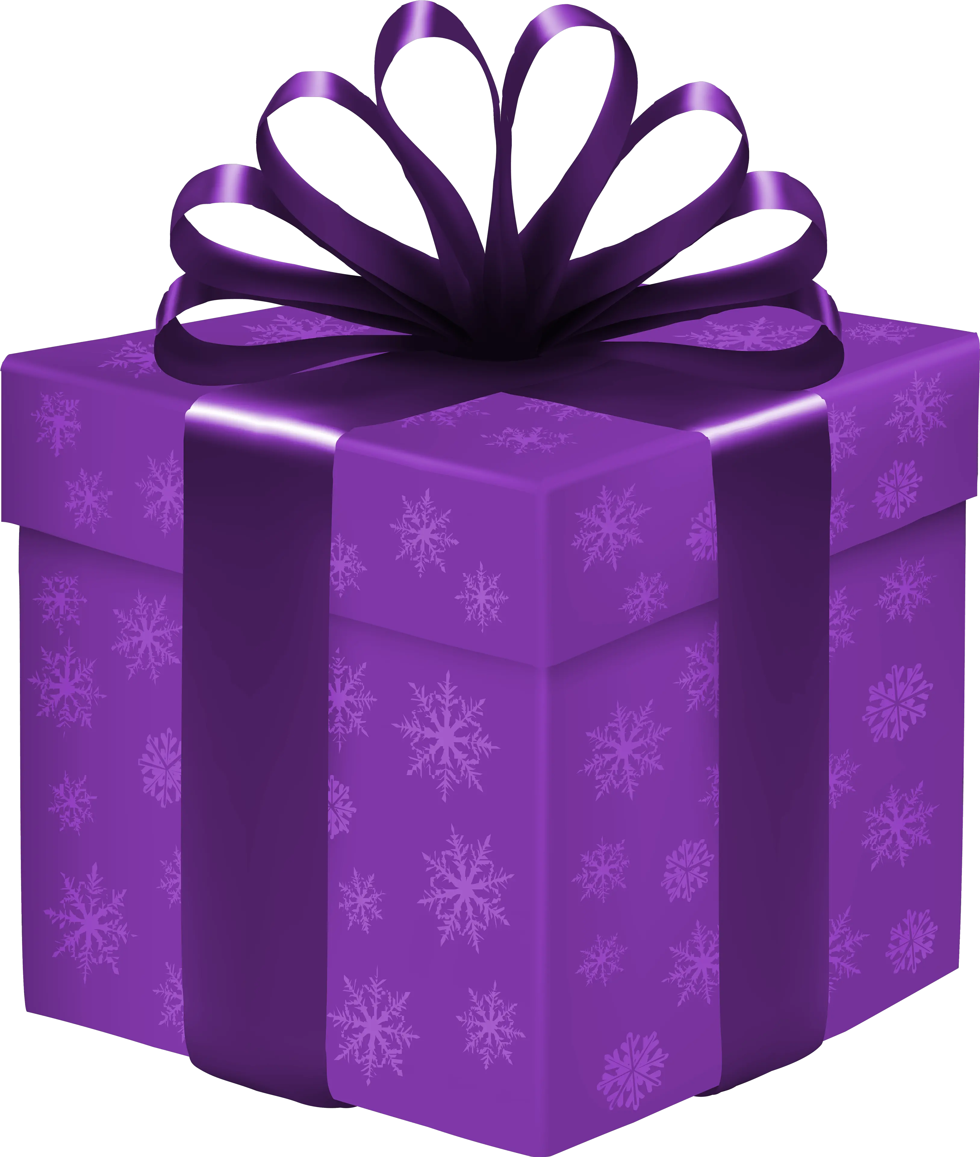 Purple Gift Box With Snowflakes Png Clipart Gift Box Png Transparent