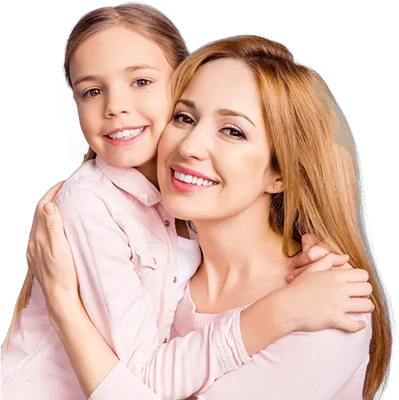 Mother And Daughter Smiling Together Mother And Daughter With Braces Transparent Png