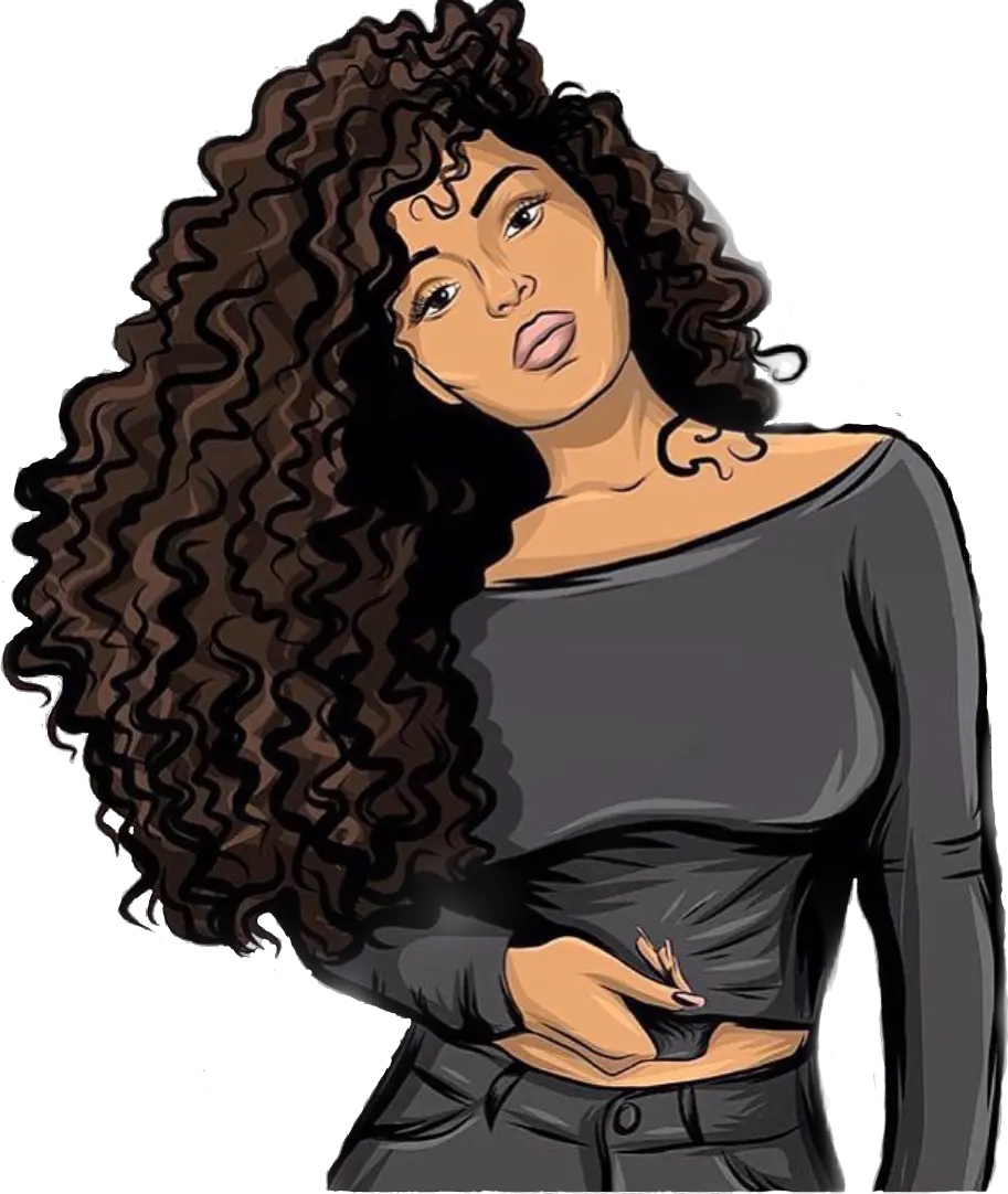 girl curly Hair Trap N Paint
