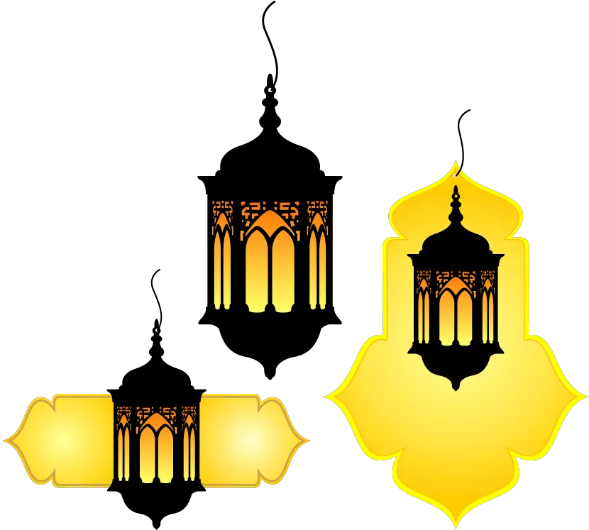 Quran Vintage Muslim Lamp Vector Islam Hand-painted Ramadan Lamp Clipart