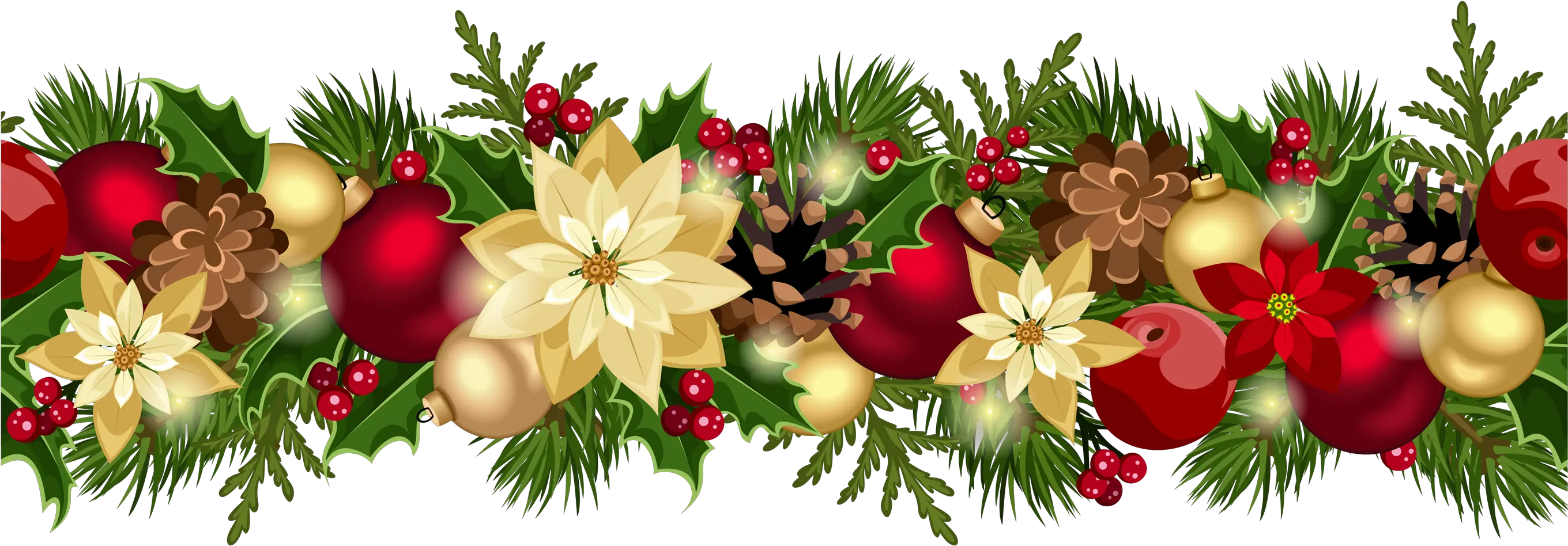 Christmas Decorations Png Free Download Border Christmas Vector