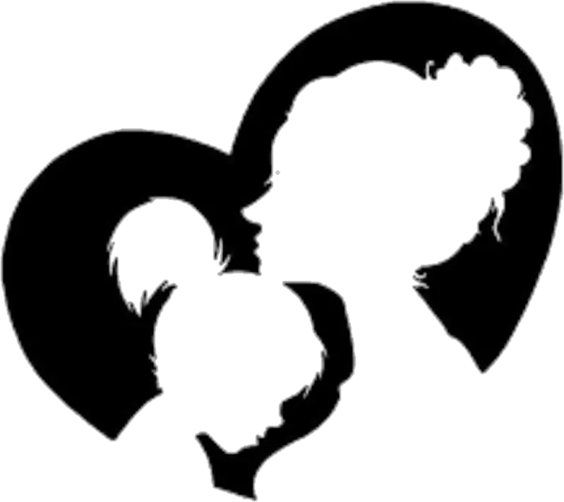 Silhouette Mother Daughter Drawing Art Mom And Daughter Drawing