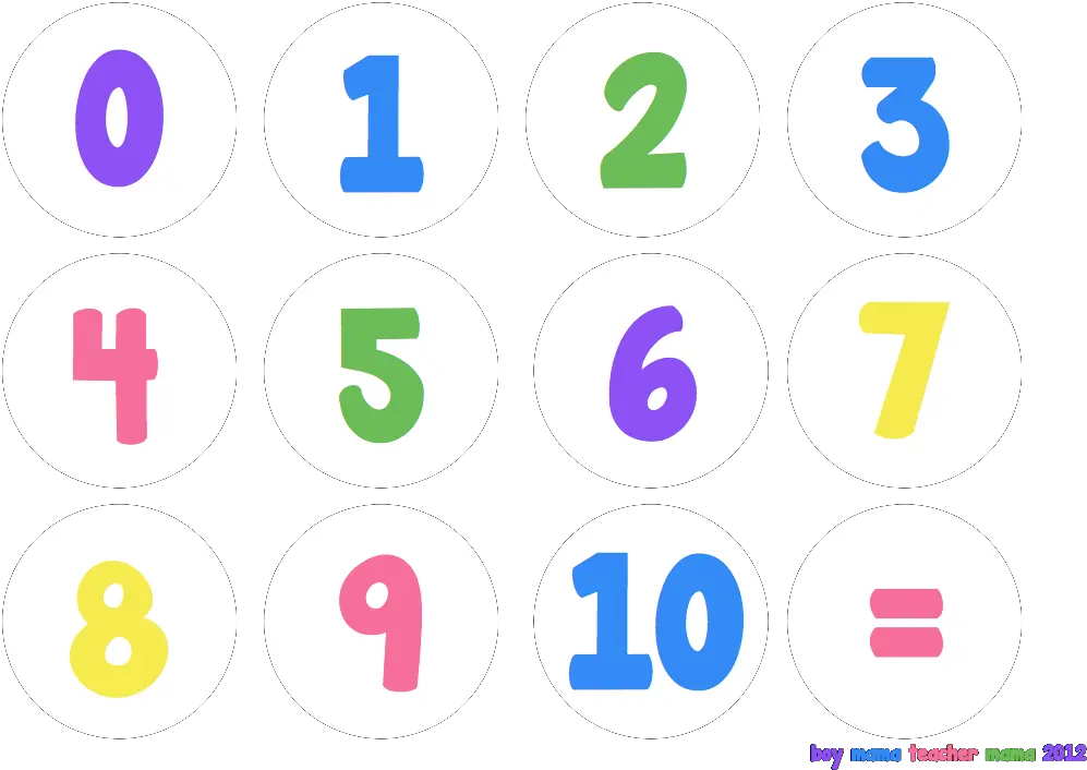 1 To 10 Numbers Png Background Number 1 10 Png
