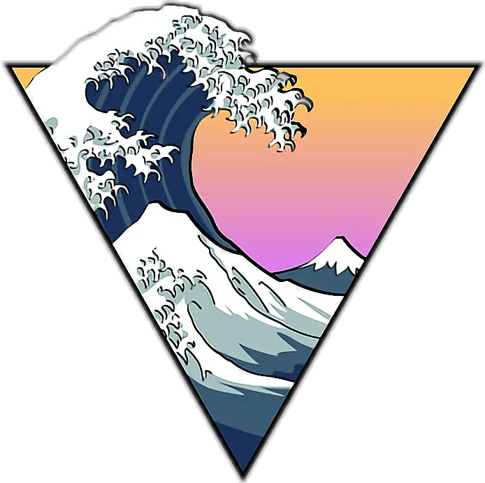 wave aesthetic arthoeaesthetic arthoe vaporwave Aesthetic Wave Sticker