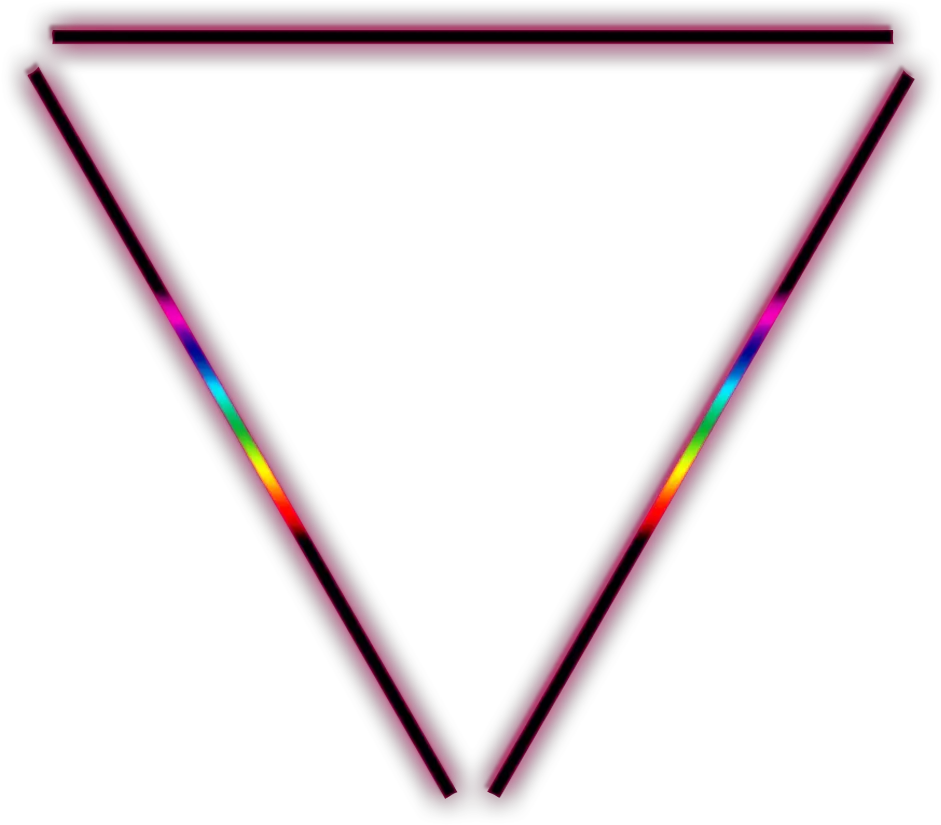 neon rainbow glow effect neoneffect border triangleart Rainbow Neon Logo Transparent