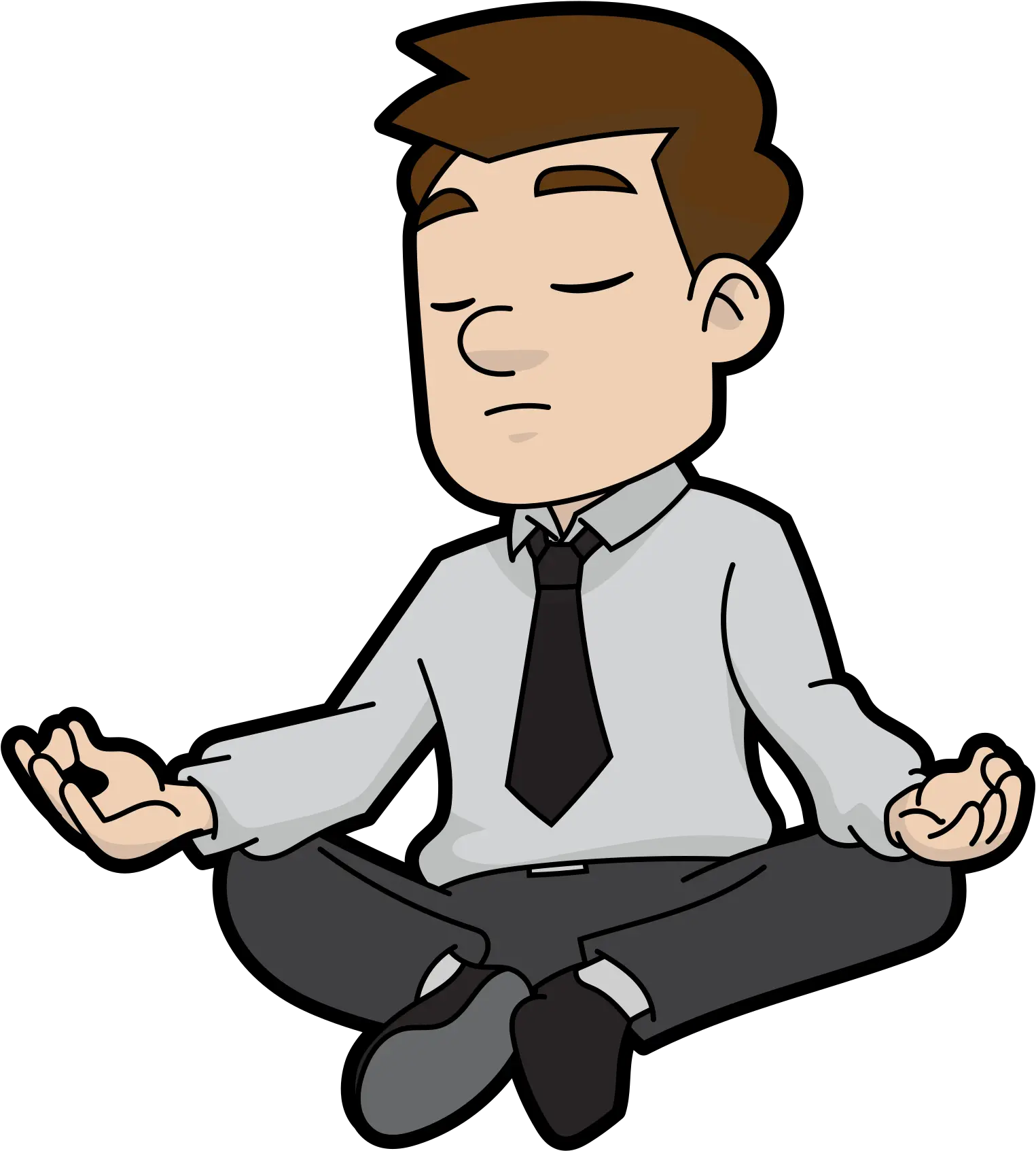 Patience Clipart Yoga Breathing Cartoon Meditating