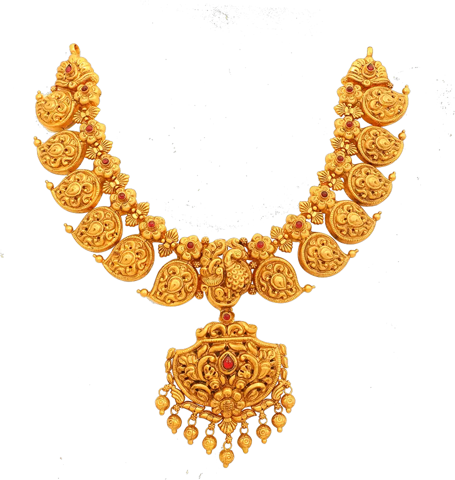 Ornate Mango Gold Necklace Bridal Mango Haram Designs