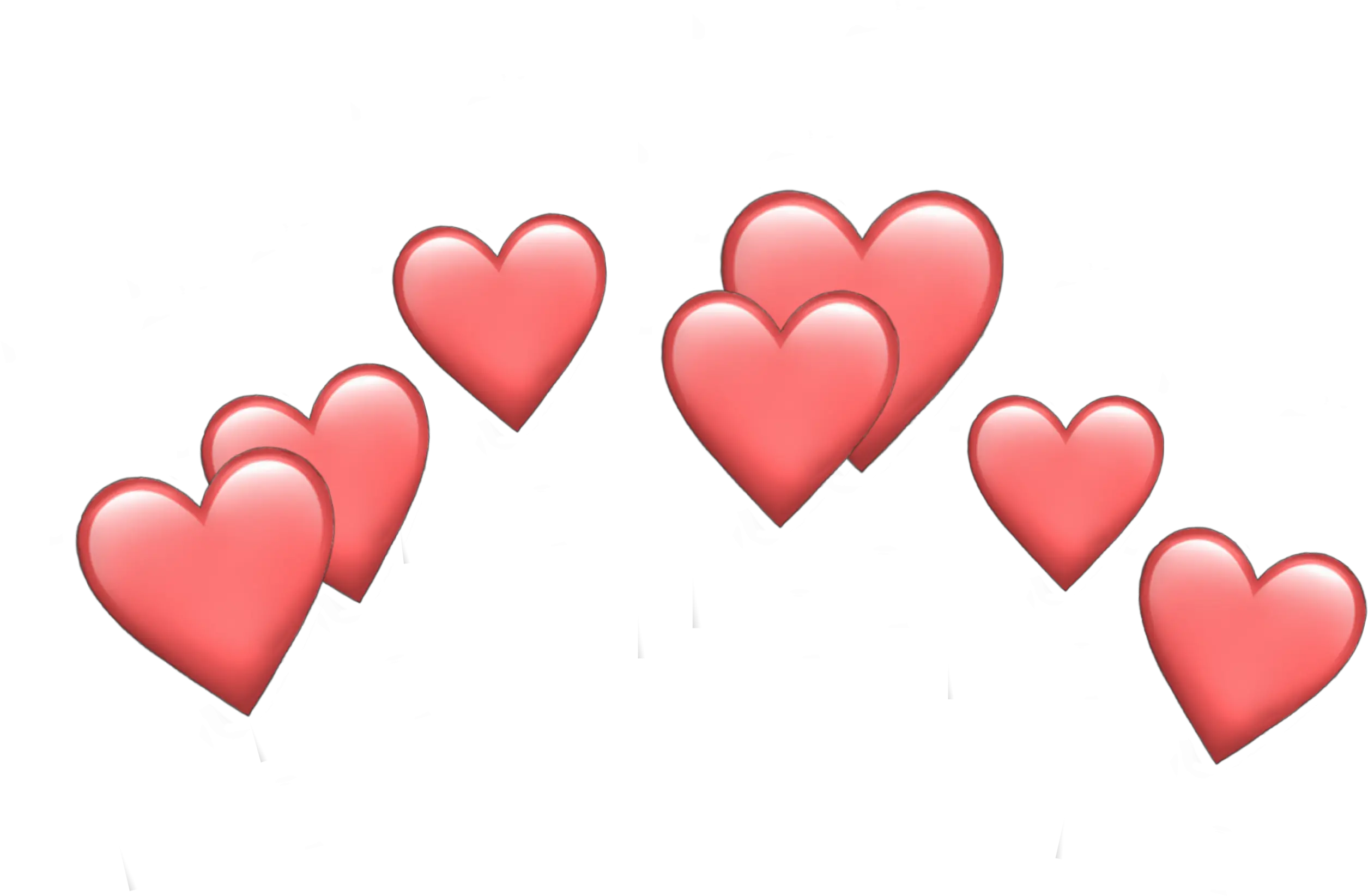 Peach Heart Emoji Crown