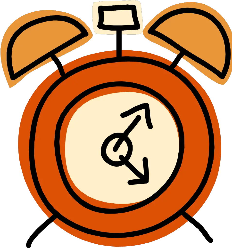 Clipart Clock Orange Time Clipart