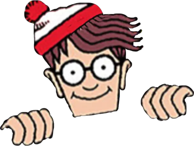 Transparent Wheres Waldo Png Where39s Waldo Sitting Down