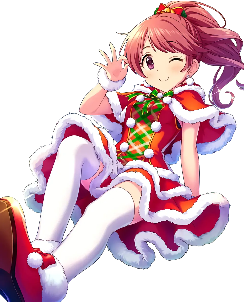 idol christmas anime animegirl girl schoolidol Cute Christmas Anime Girl