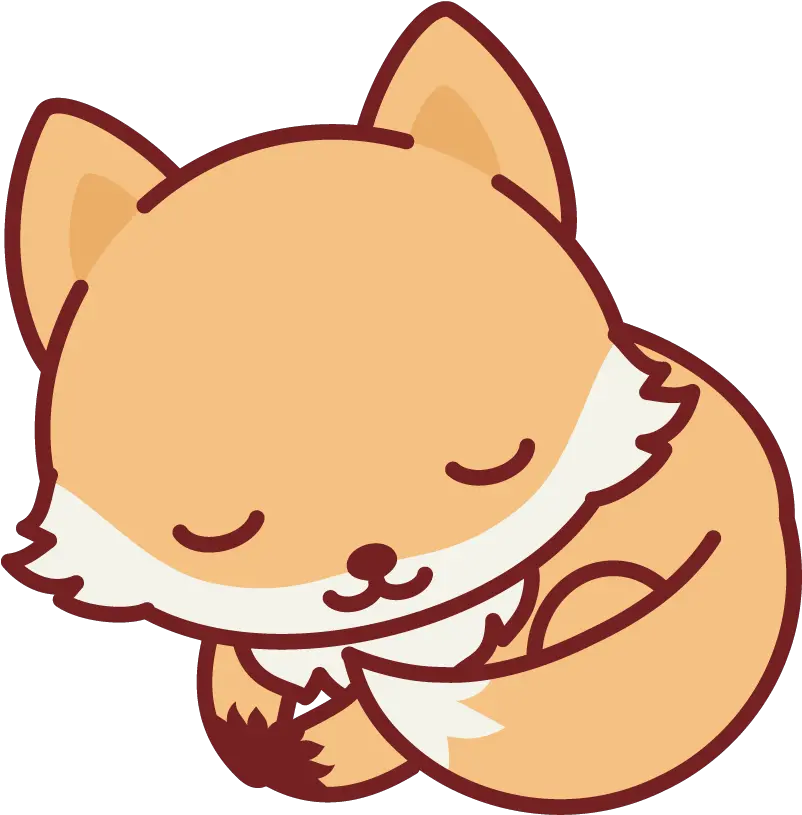 Sleeping Nerdy Fox Cute Fox Drawing