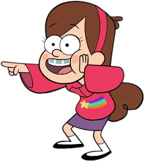 Mabel Pines Pointing Mabel Gravity Falls Png