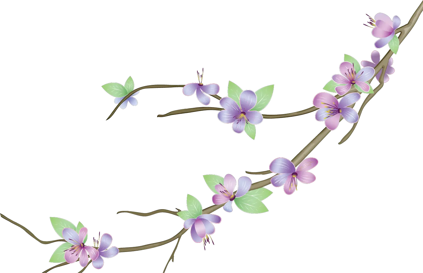 Flower Vectors Various Purple Flowers Vector Png Vector Violet Flower Png