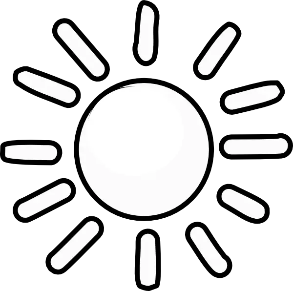 Black And White Sun Clipart Free Library Rr Collections Sunshine Clip Art Black And White
