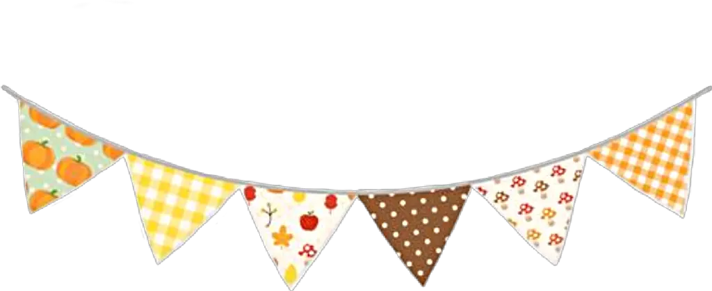 watercolor banner pennant flag autumn fall halloween Thanksgiving Cute Banner