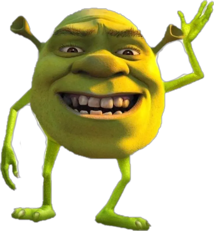 sherk monstersinc memes plantilla Shrek Mike Wazowski Meme