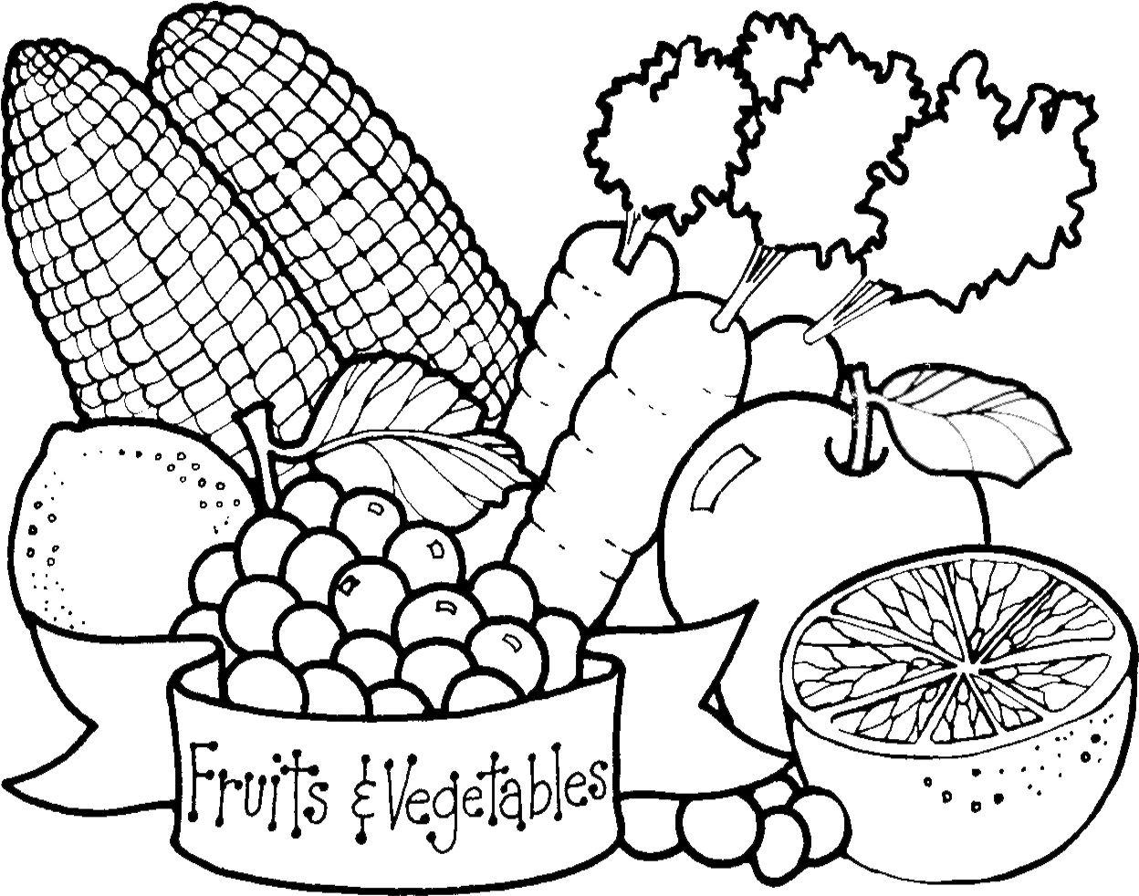 Transparent Vegetable Png Fruits And Vegetables Drawing