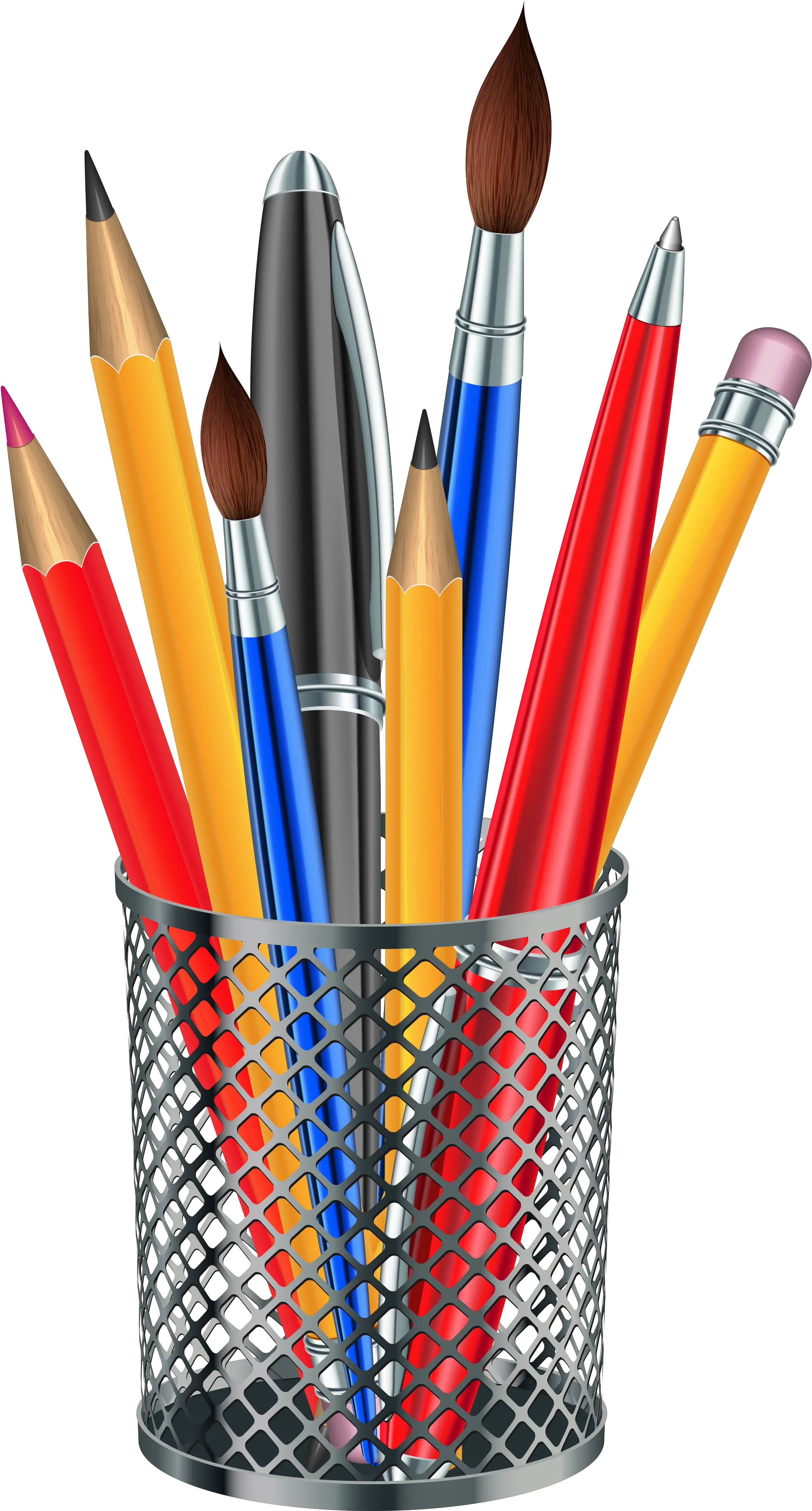 Pencil Brush Clip Art Transparent Background Pens And Pencils Clipart