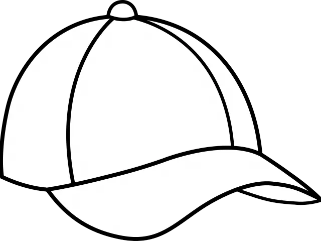 Snapback Clipart Outline Cartoon Baseball Cap Drawing