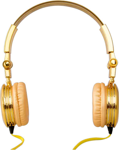 Gold Headphones Png