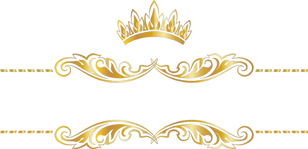 gold goldcrown crown swirls banner header textline Logo Golden Crown Png