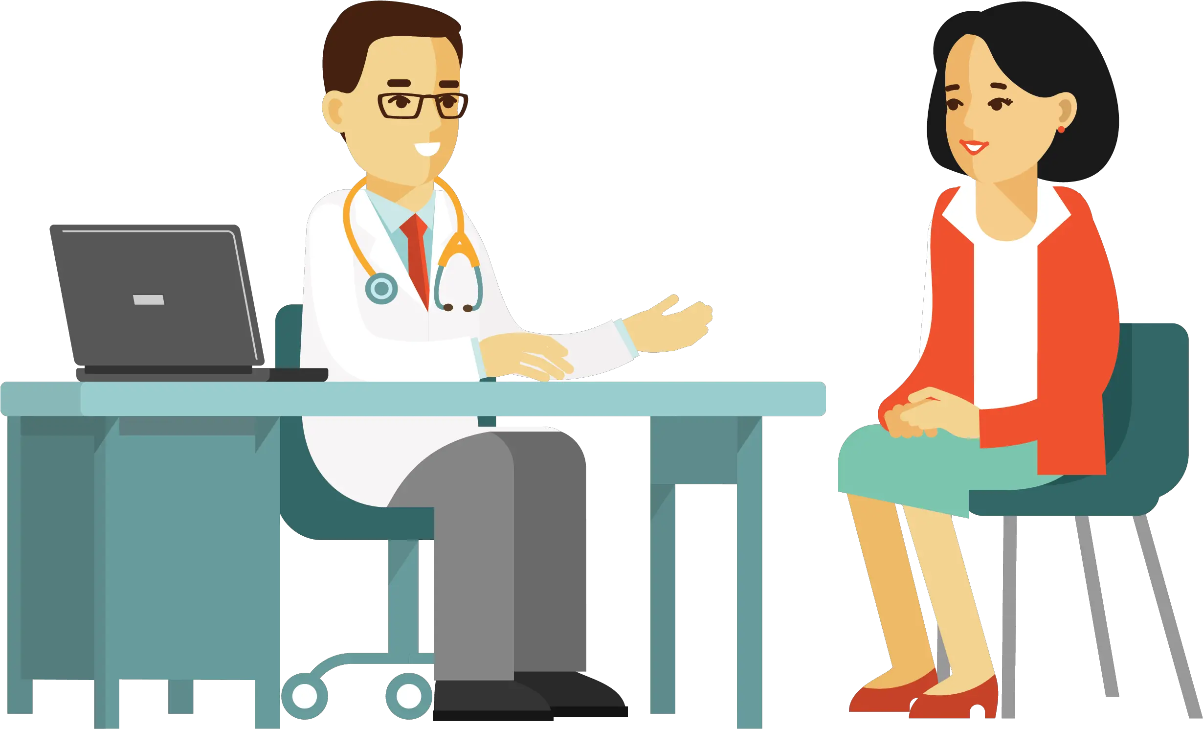 Doctor With Patient Illustration