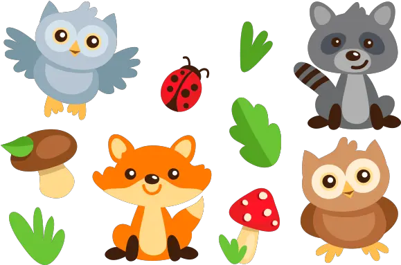 Clip Art Png For Download Cute Animal Vector Png