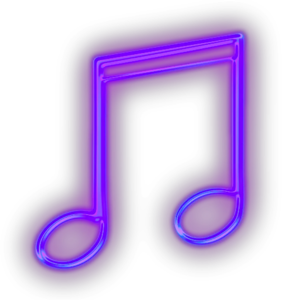 Transparent Neon Glow Png Music Note Png Glow
