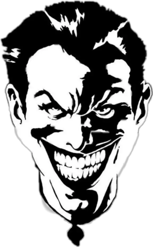 joker batman batmanarkhamknight jokerface Joker Black And White