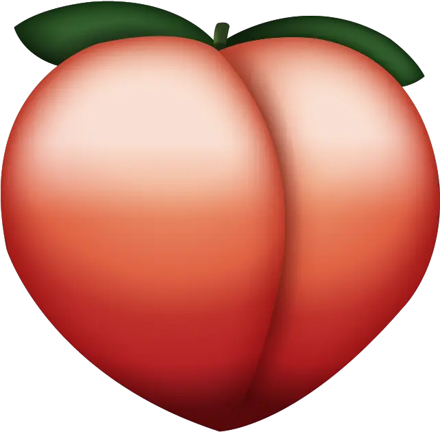 Transparent Background Peach Emoji