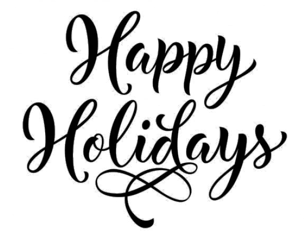 Holidays Png Transparent Images Happy Holidays Clipart Black And White