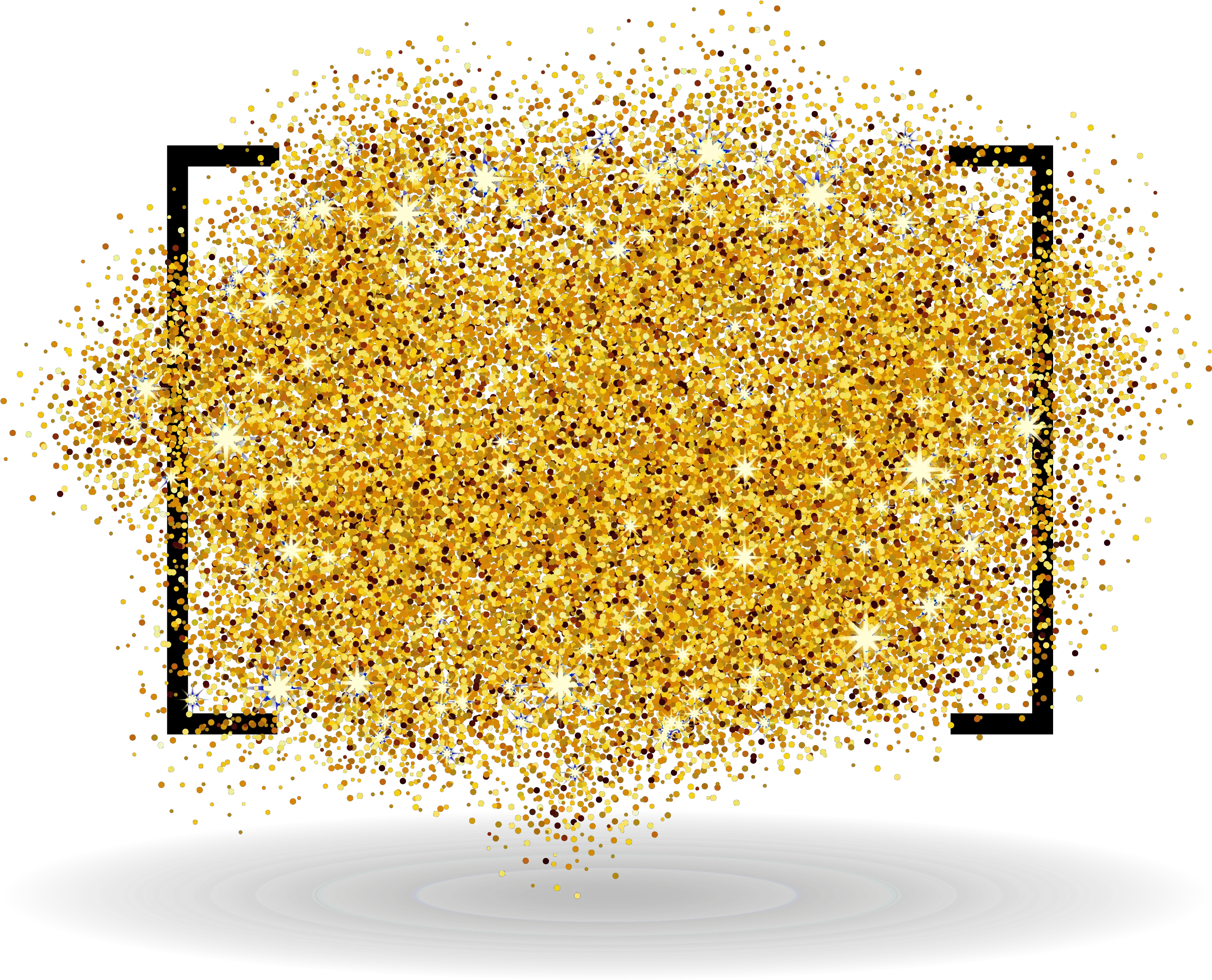 Castle Clipart Gold Glitter Gold Glitter Frame Png