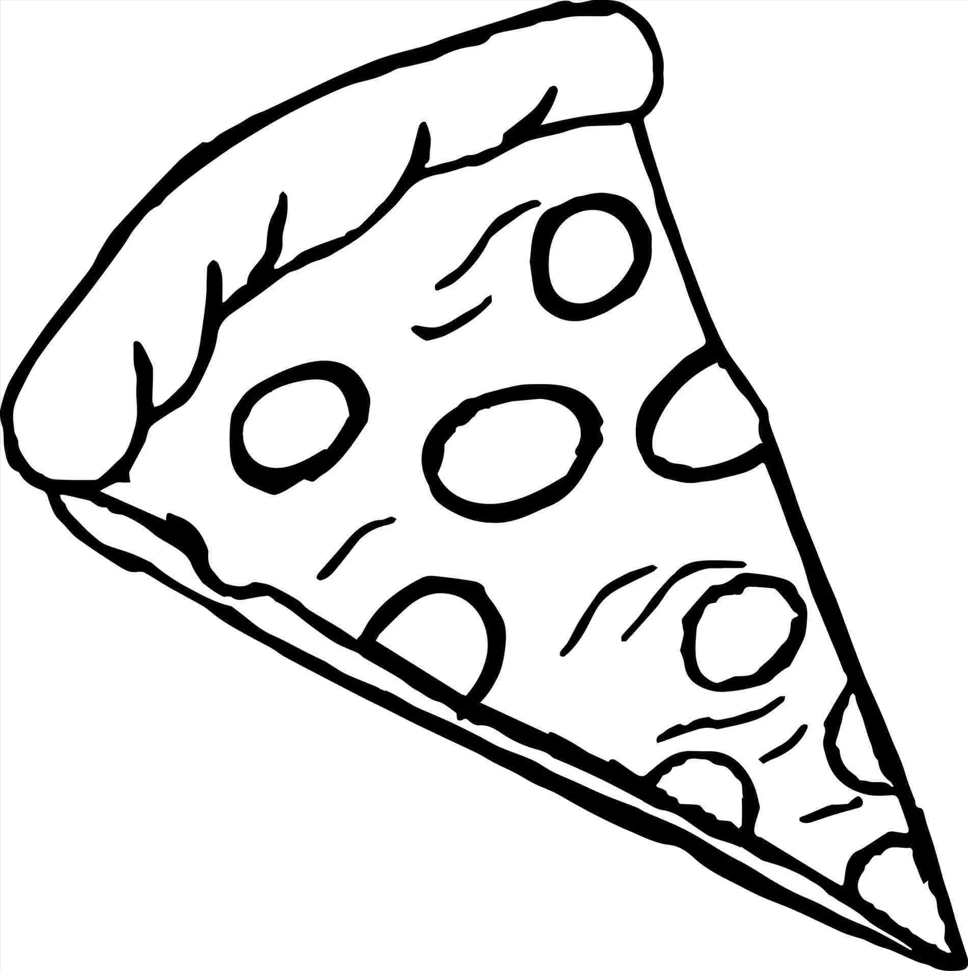 Pizza Slice Of Clipart Black And White Transparent Pizza Slice Clipart Black And White