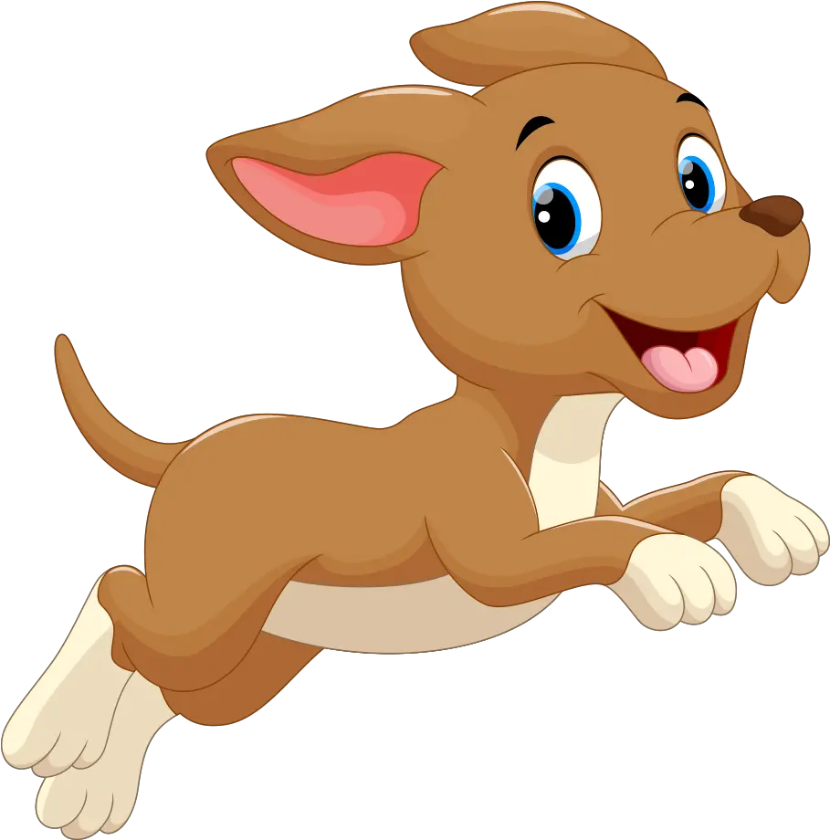 Dog Puppy Cartoon Clip Art Cute Cartoon Dog Running