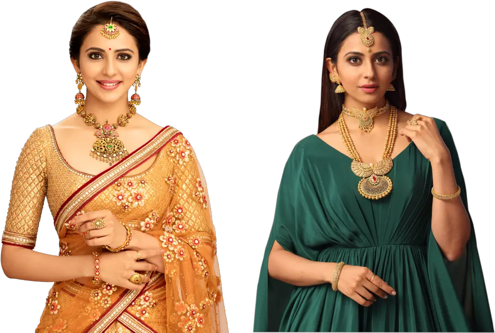 Taditional And Modern Gold Jewellery Photo Shoot
